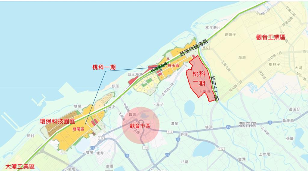 「桃科二期」位置示意圖